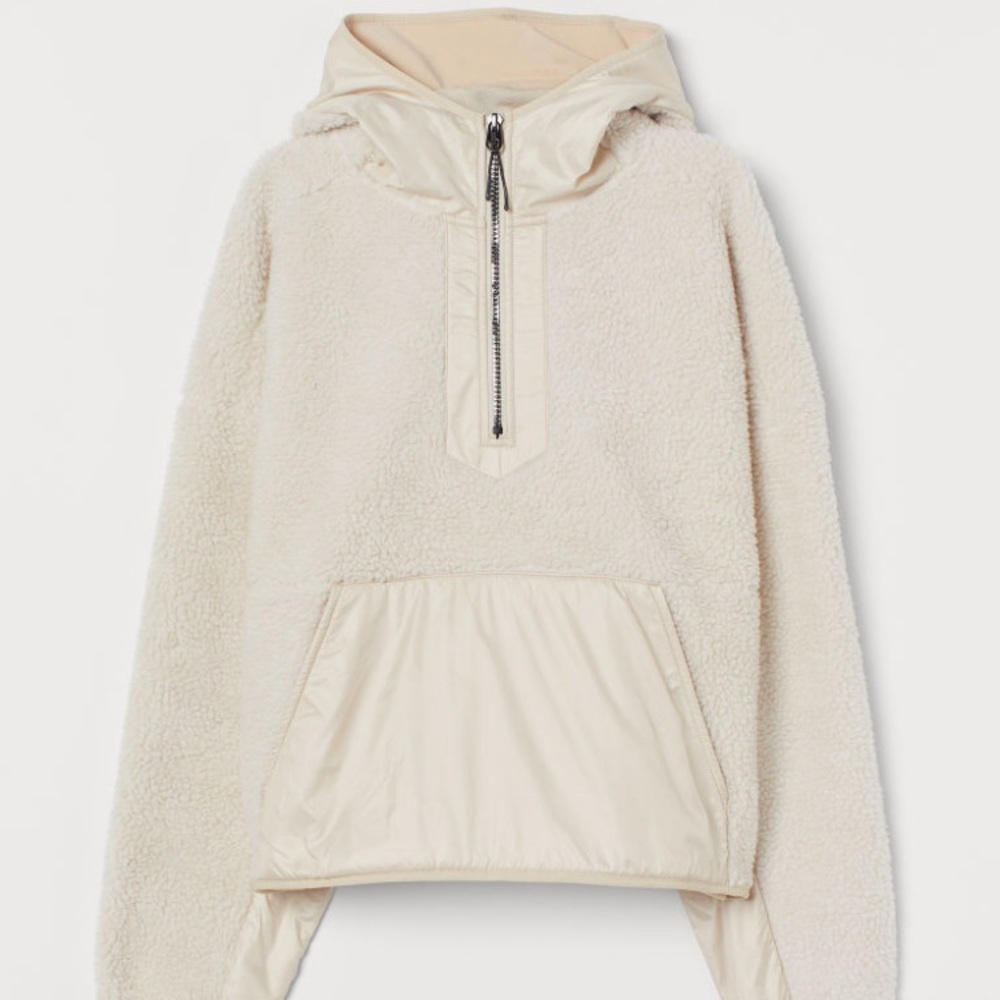 Faux shearling windbreaker